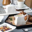 White Porcelain Ceramic Sugar and Creamer Pot Set  (with Lid)