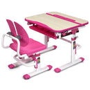 Children Desk Chair Set Adjustable Study Table Drawer Winged Backrest Chair