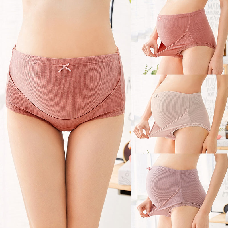 High Waist Adjustable Maternity Panties Soft Flexible Pregnancy Belly Underwear Clothes for Pregnant Women