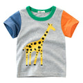 Baby T-shirt For Boys Summer Animal Print Short Sleeve Tee Shirts