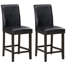 Set of 2 Bar Stools 25inch Counter Height Barstool Pub Chair w/Rubber Wood Legs HW65790