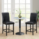 Set of 2 Bar Stools 25inch Counter Height Barstool Pub Chair w/Rubber Wood Legs HW65790