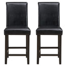 Set of 2 Bar Stools 25inch Counter Height Barstool Pub Chair w/Rubber Wood Legs HW65790