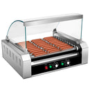 Commercial 30 Hot Dog 11 Roller Grill Cooker Machine W/ cover CE