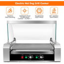 Commercial 30 Hot Dog 11 Roller Grill Cooker Machine W/ cover CE