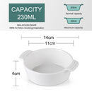 6/12-Piece 230ML Ceramic White Porcelain Bake Plate Pans