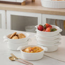 6/12-Piece 230ML Ceramic White Porcelain Bake Plate Pans