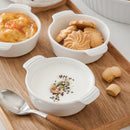 6/12-Piece 230ML Ceramic White Porcelain Bake Plate Pans