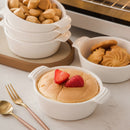 6/12-Piece 230ML Ceramic White Porcelain Bake Plate Pans