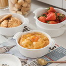 6/12-Piece 230ML Ceramic White Porcelain Bake Plate Pans