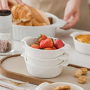 6/12-Piece 230ML Ceramic White Porcelain Bake Plate Pans