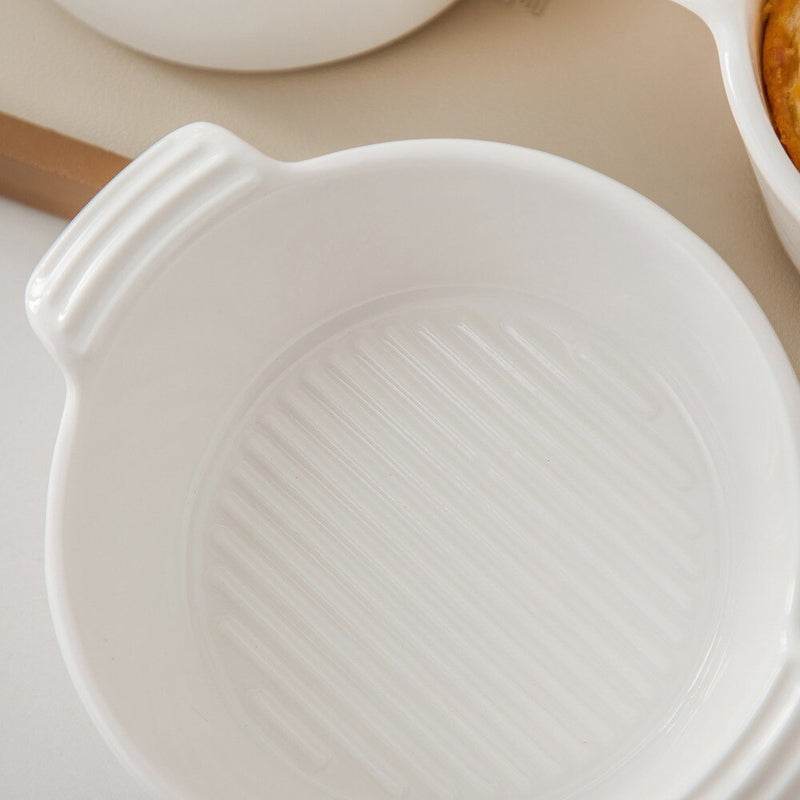 6/12-Piece 230ML Ceramic White Porcelain Bake Plate Pans