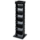 Rotated Shoe Rack 9 Tier Wooden Shoe Organizer w/Hooks & Anti-drop Railing