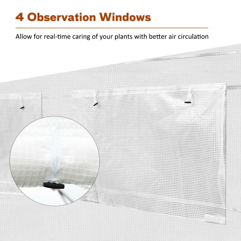 10'x10' Portable Walk-in Greenhouse Pop-Up Folding Plant Gardening W/Window GT3562WH