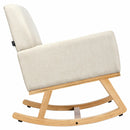 Mid Century Fabric Rocking Chair Upholstered Accent Armchair Lounge Chair Beige