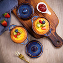 4-Piece Ceramic Porcelain Baking Oven Ramekins with Lid