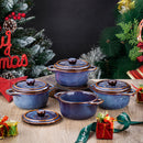 4-Piece Ceramic Porcelain Baking Oven Ramekins with Lid