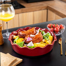 Pie Dish,No-Stick Stoneware Quiche Pan, Baking Plate w/ Crinkle Rim