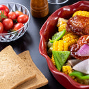 Pie Dish,No-Stick Stoneware Quiche Pan, Baking Plate w/ Crinkle Rim