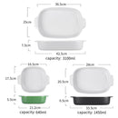 3-Piece 3-Size Glaze Stoneware Coloured Oven Baking Plate