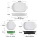 3-Piece 3-Size Glaze Stoneware Coloured Oven Baking Plate
