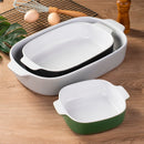 3-Piece 3-Size Glaze Stoneware Coloured Oven Baking Plate