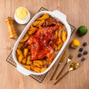 3-Piece 3-Size Glaze Stoneware Coloured Oven Baking Plate