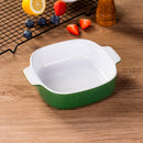 3-Piece 3-Size Glaze Stoneware Coloured Oven Baking Plate