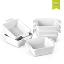 6/12-Piece 210ML White Porcelain Bake Plate Dishes with Handle