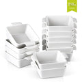 6/12-Piece 210ML White Porcelain Bake Plate Dishes with Handle