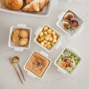 6/12-Piece 210ML White Porcelain Bake Plate Dishes with Handle