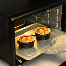 4-Piece Ceramic Ramekins Baking Dish with Lid,Mini Round Porcelain