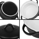 4-Piece Ceramic Ramekins Baking Dish with Lid,Mini Round Porcelain