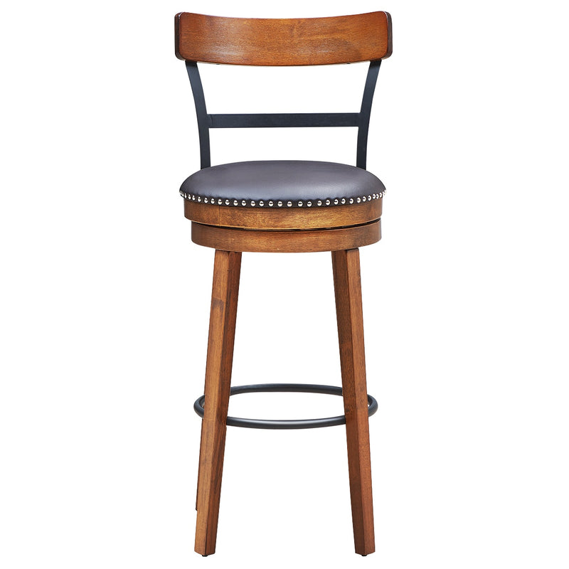 Set of 4 BarStool 30.5" Swivel Pub Height Dining Chair with Rubber Wood Legs