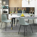 Set of 4 Dining Chair Modern Mid-Century Plastic Side Chair w/ Metal Legs HW63452