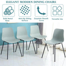 Set of 4 Dining Chair Modern Mid-Century Plastic Side Chair w/ Metal Legs HW63452