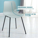 Set of 4 Dining Chair Modern Mid-Century Plastic Side Chair w/ Metal Legs HW63452