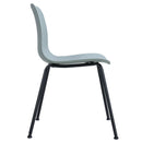 Set of 4 Dining Chair Modern Mid-Century Plastic Side Chair w/ Metal Legs HW63452