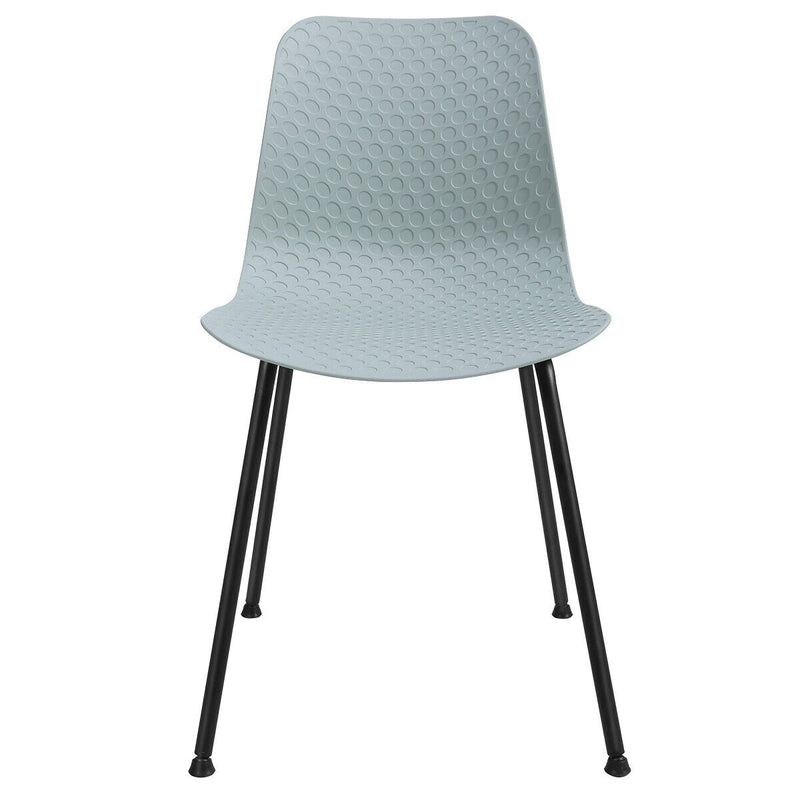 Set of 4 Dining Chair Modern Mid-Century Plastic Side Chair w/ Metal Legs HW63452