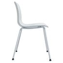 Set of 4 Dining Chair Modern Mid-Century Plastic Side Chair w/ Metal Legs HW63452