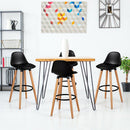 Set of 4 Mid Century Barstool 28.5" Dining Pub Chair w/Leather Padded Seat 2