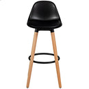 Set of 4 Mid Century Barstool 28.5" Dining Pub Chair w/Leather Padded Seat 2