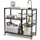 Rolling Industrial Kitchen Baker’s Rack Kitchen Island Utility Storage Shelf HW64006
