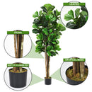 6ft Artificial Natural Fig Tree Bush Indoor/Outdoor decorative Planter HW61302