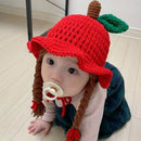 Children Knitted Hat Autumn Winter Baby Kids Girls Boys Soft Warm Braid Baby Ear Protection Hat