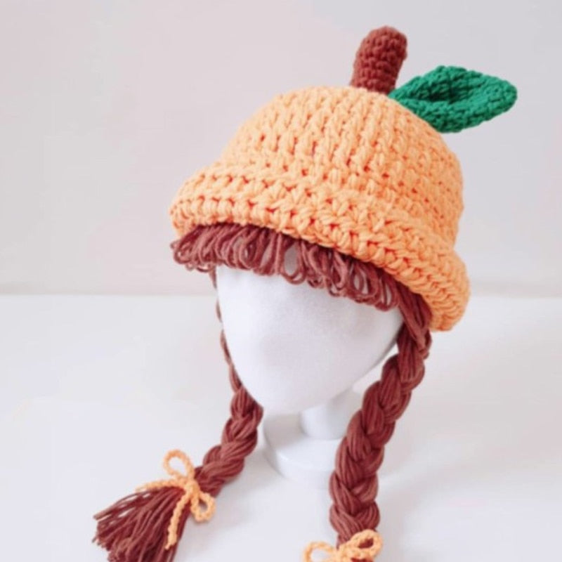 Children Knitted Hat Autumn Winter Baby Kids Girls Boys Soft Warm Braid Baby Ear Protection Hat