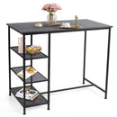 Bar Pub Table Industrial Counter Dining Table with Metal Frame