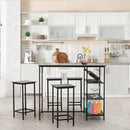 Bar Pub Table Industrial Counter Dining Table with Metal Frame