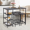 Bar Pub Table Industrial Counter Dining Table with Metal Frame
