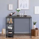 Bar Pub Table Industrial Counter Dining Table with Metal Frame